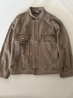 ノーカラーウォッシュブルゾン