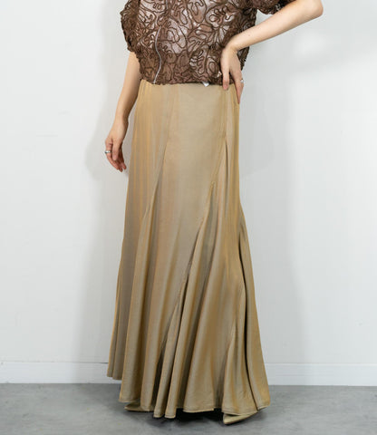 シャンブレーパネルスカート