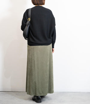 ストレッチスウェードAラインスカート
