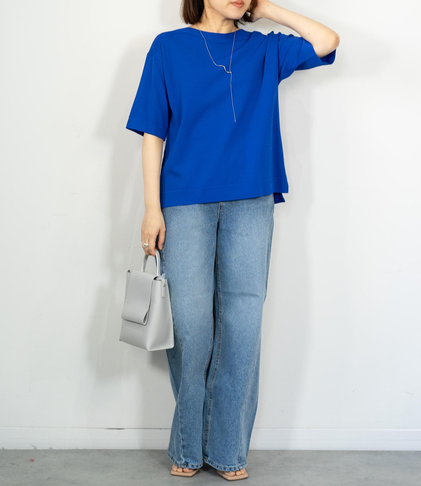 ハーフスリーブニット