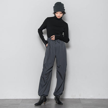 リブタートルニットプルオーバー≪手洗い可能≫