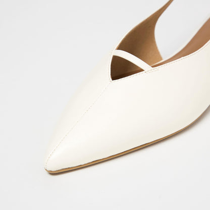 ポインテッド Vカットバー スリングバックシューズ / サンダル / パンプス