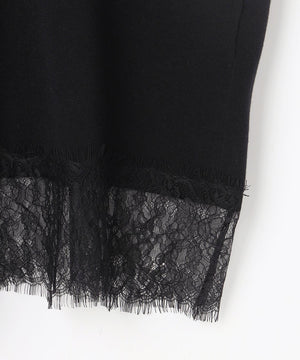 レースモチーフニットプルオーバー