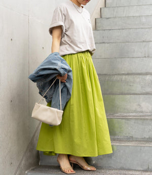 コットンキャンブリックギャザースカート
