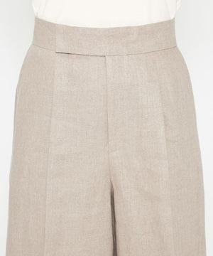 ヘリンボーン リネン ショートパンツ（uncrave WHITE）