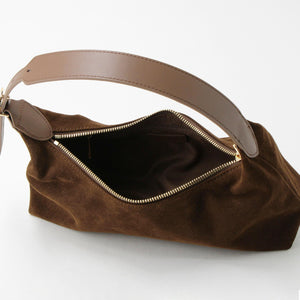 スエード スクエア ショルダーバッグ