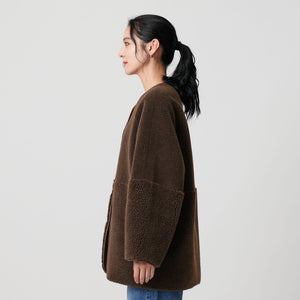 【WEB限定】ボア×フェイクムートン リバーシブルジャケット