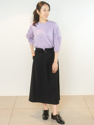 クルーネックボリュームスリーブカットソー