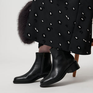 レザー ショートブーツ