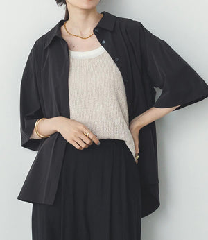 【接触冷感】バックタックオーバーシャツ