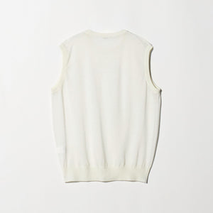 ウールナイロン シアーノースリーブニット