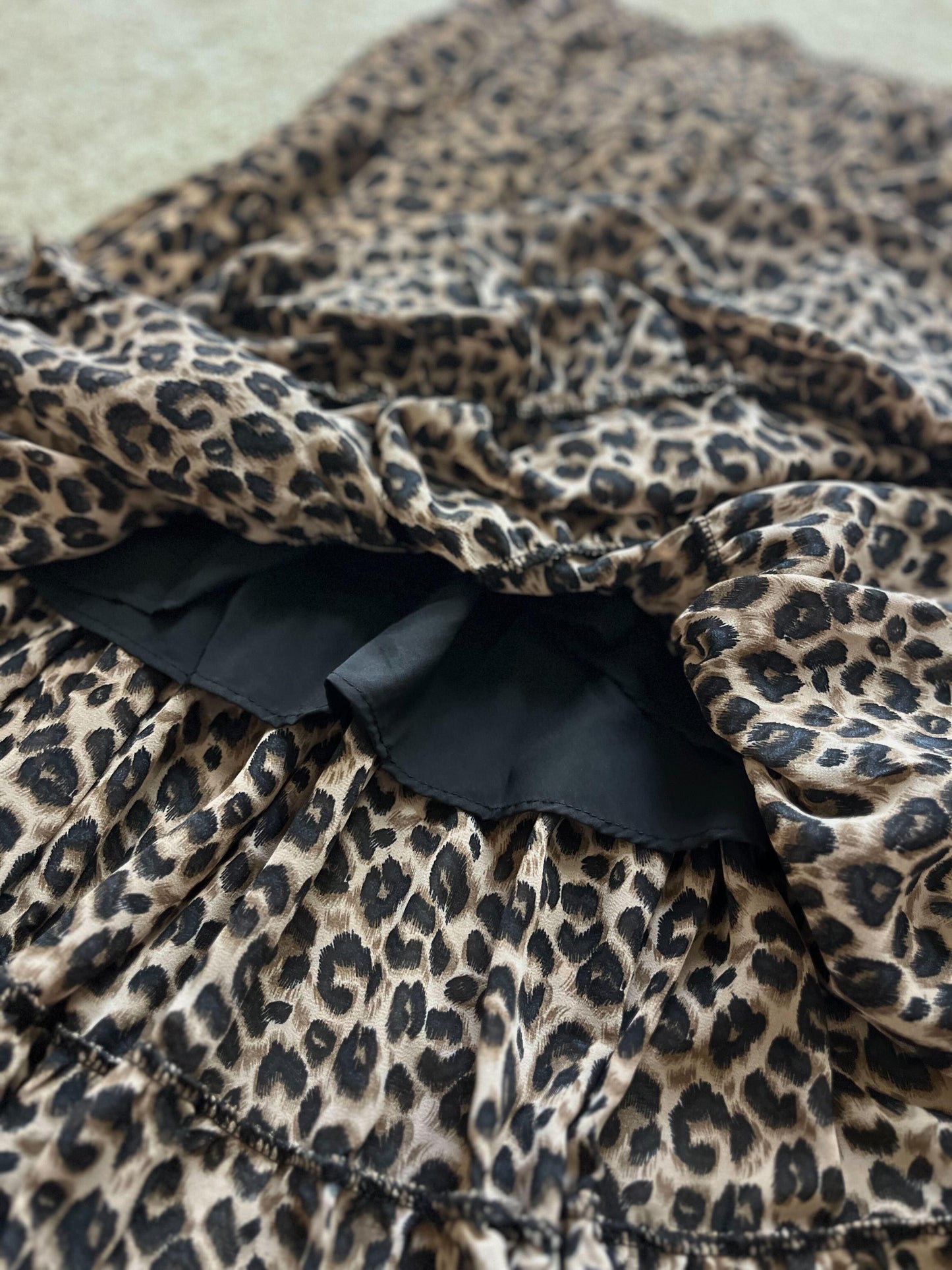 レオパードティアードスカート