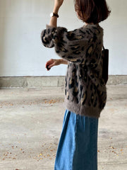 新品未使用品　&DROBE アンゴラレオパード柄カーディガン アンゴラレオパードカーディガン – &DROBE (アンドローブ)