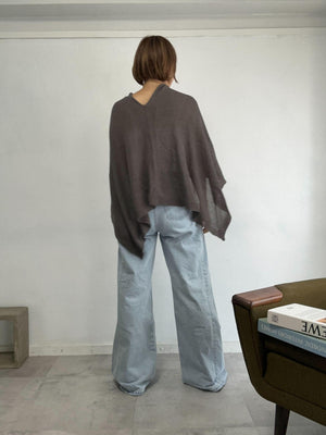 リネンニットケープ