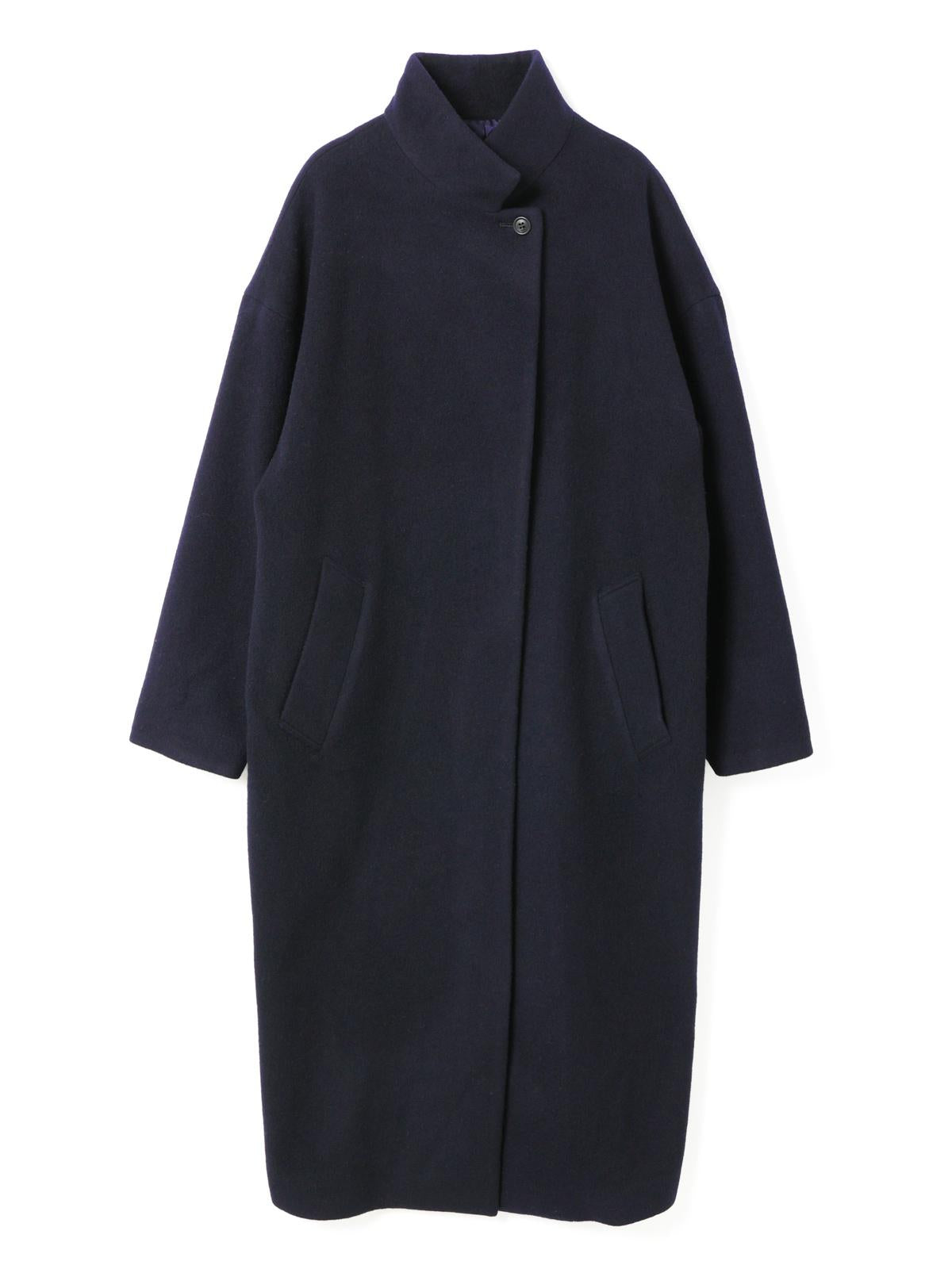 mizuiro ind ウールブレンドスタンドカラーコート