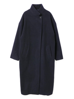 mizuiro ind ウールブレンドスタンドカラーコート