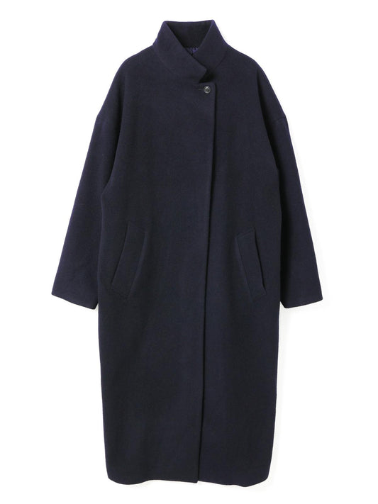 mizuiro ind ウールブレンドスタンドカラーコート