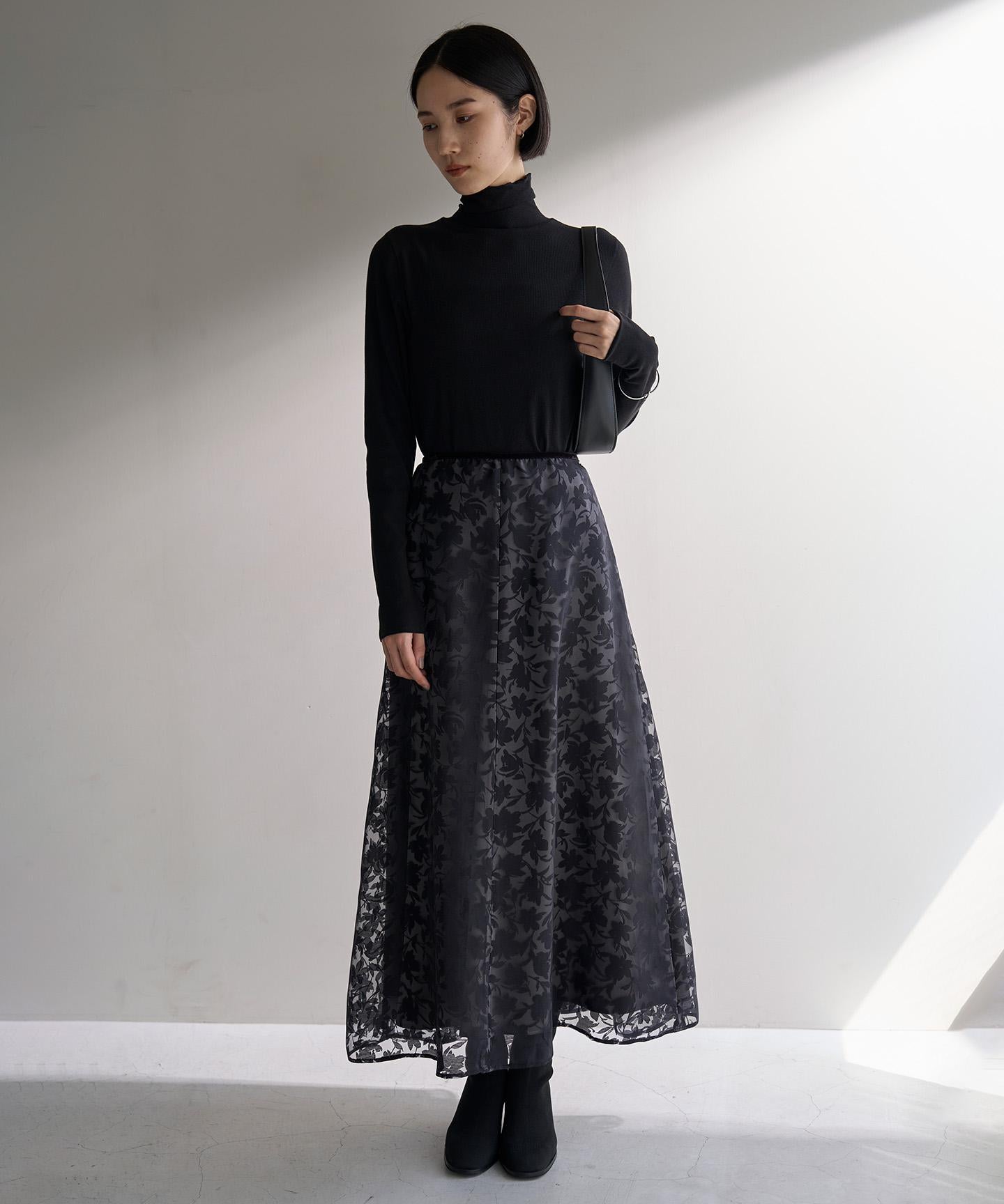 コットンカシミヤ タートルネックカットソー