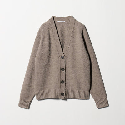 ポリエステルコットンシルク Vネックカーディガン ウォッシャブル