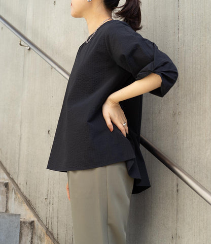 サッカーストライプブラウス