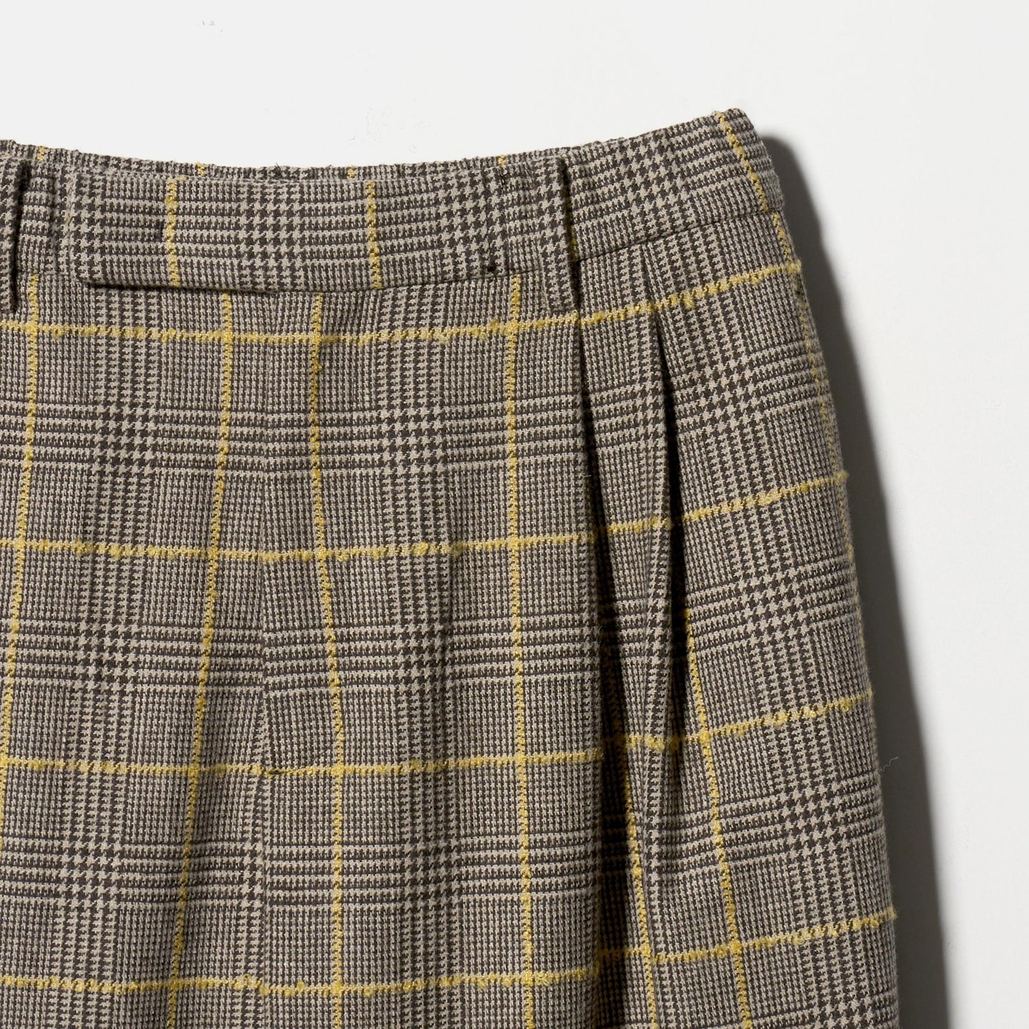 チェック ワイドタックパンツ