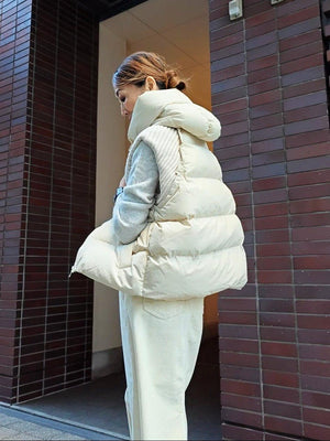 リブニットエコダウンベスト