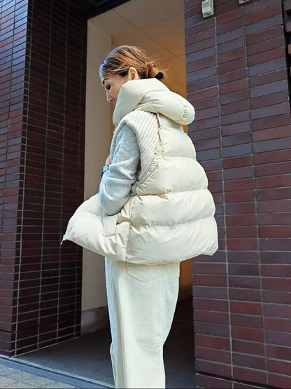 リブニットエコダウンベスト