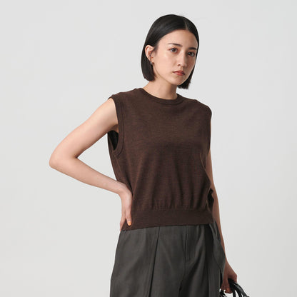 ウール アーガイル&ソリッドベスト