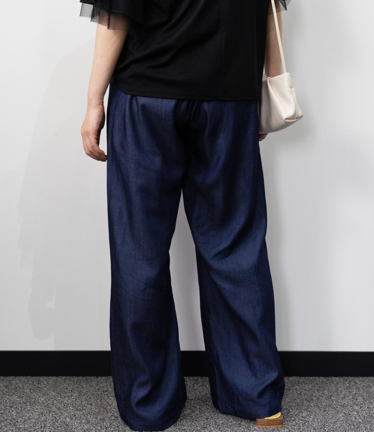 テンセルデニムストレートパンツ