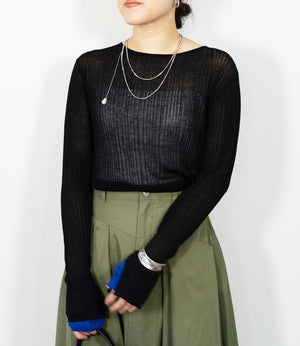 レイヤード風シアースリムニット