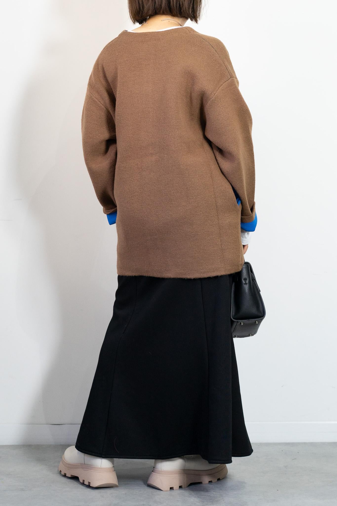 バイカラーミドルコーディガン