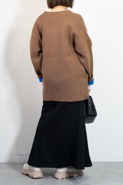 バイカラーミドルコーディガン