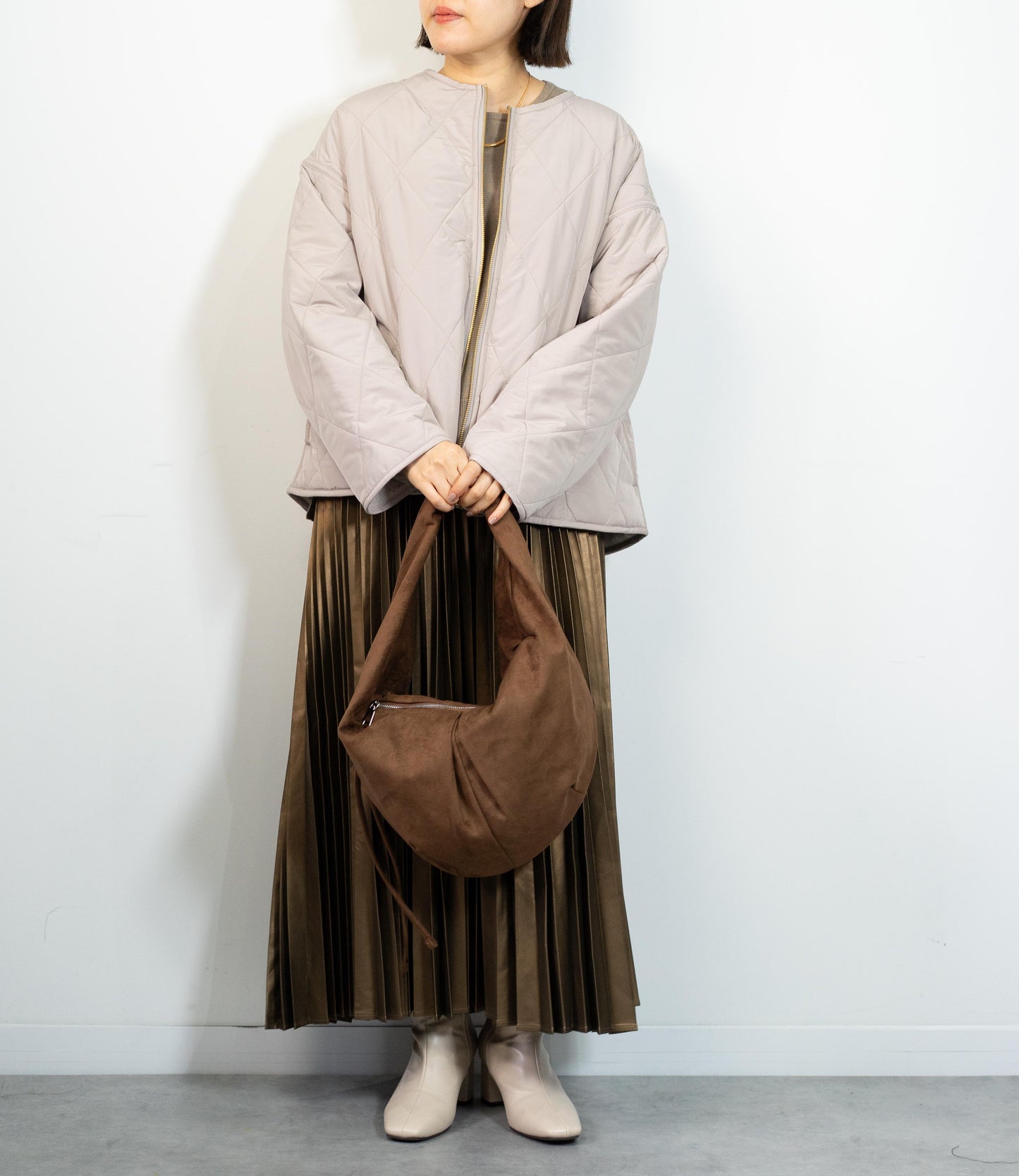 リバーシブルファーキルティングアウター