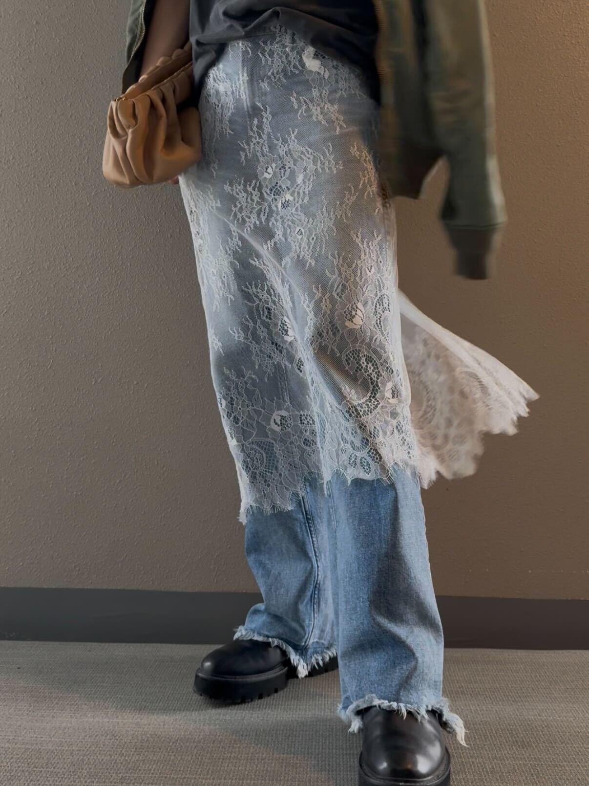 レイヤードエプロンスカート