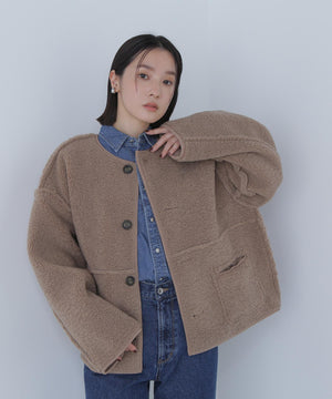 リバーシブルフェイクスウェードコート