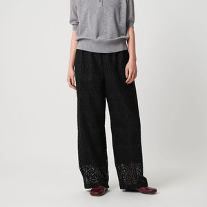 ポリエステル レースイージーパンツ
