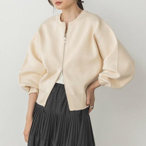 ダブルジップニットブルゾン