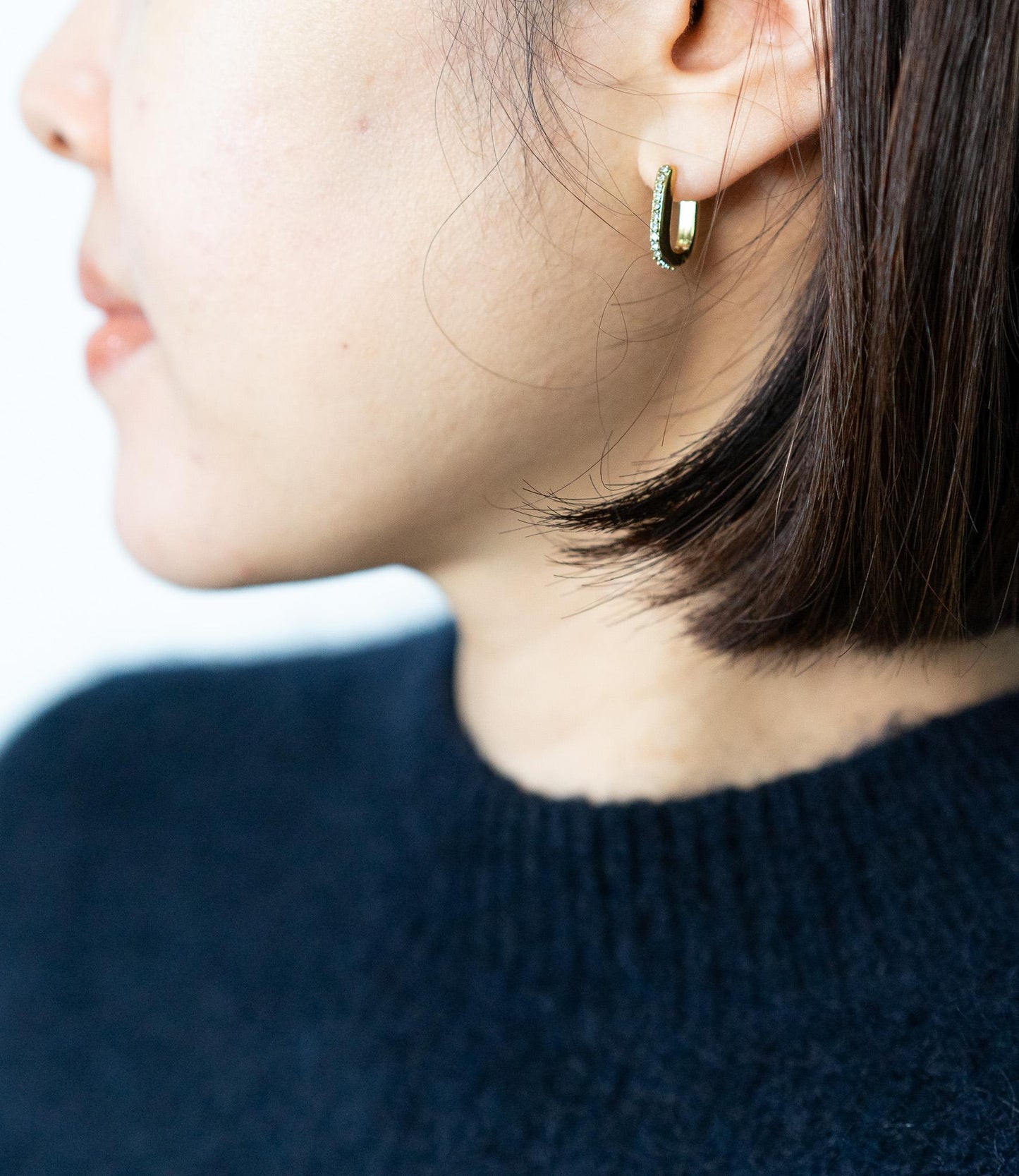 キュービックアクセントピアス