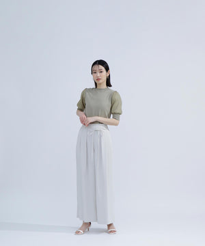 ナローリボンイージーワイドパンツ