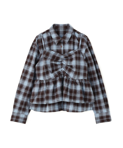 ビスチェセットチェックシャツ