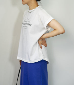 【接触冷感】レタリングフレンチスリーブTシャツ