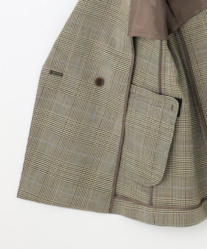 モナベールツイル チェック ダブル ジャケット