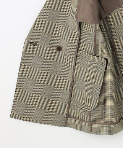 モナベールツイル チェック ダブル ジャケット