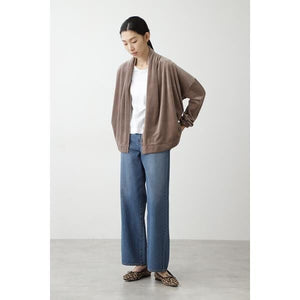 コーデュロイボンバーフーデッドカーディガン