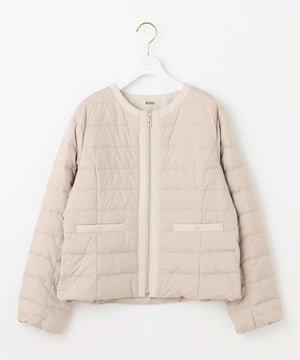 2WAYノーカラーダウン ジャケット