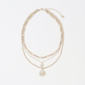 ミックスチェーン コインネックレス-3WAY-