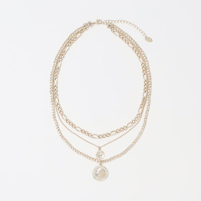 ミックスチェーン コインネックレス-3WAY-