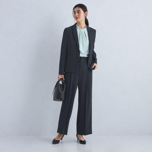 サラフール ベルト ワイド パンツ -マシンウォッシャブル・ストレッチ・UVカット-