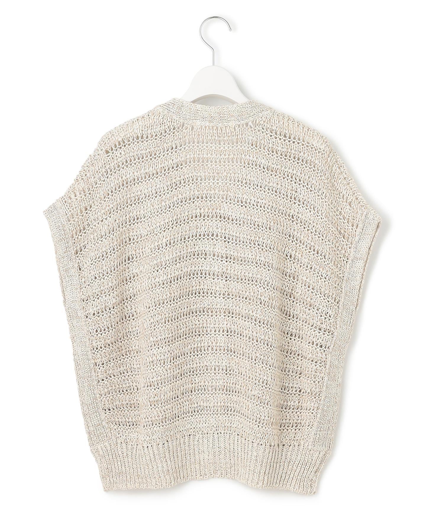 テープミックススカシ ドルマン ニットベスト