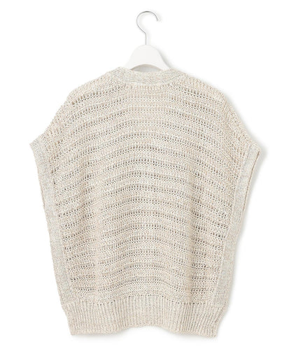 テープミックススカシ ドルマン ニットベスト